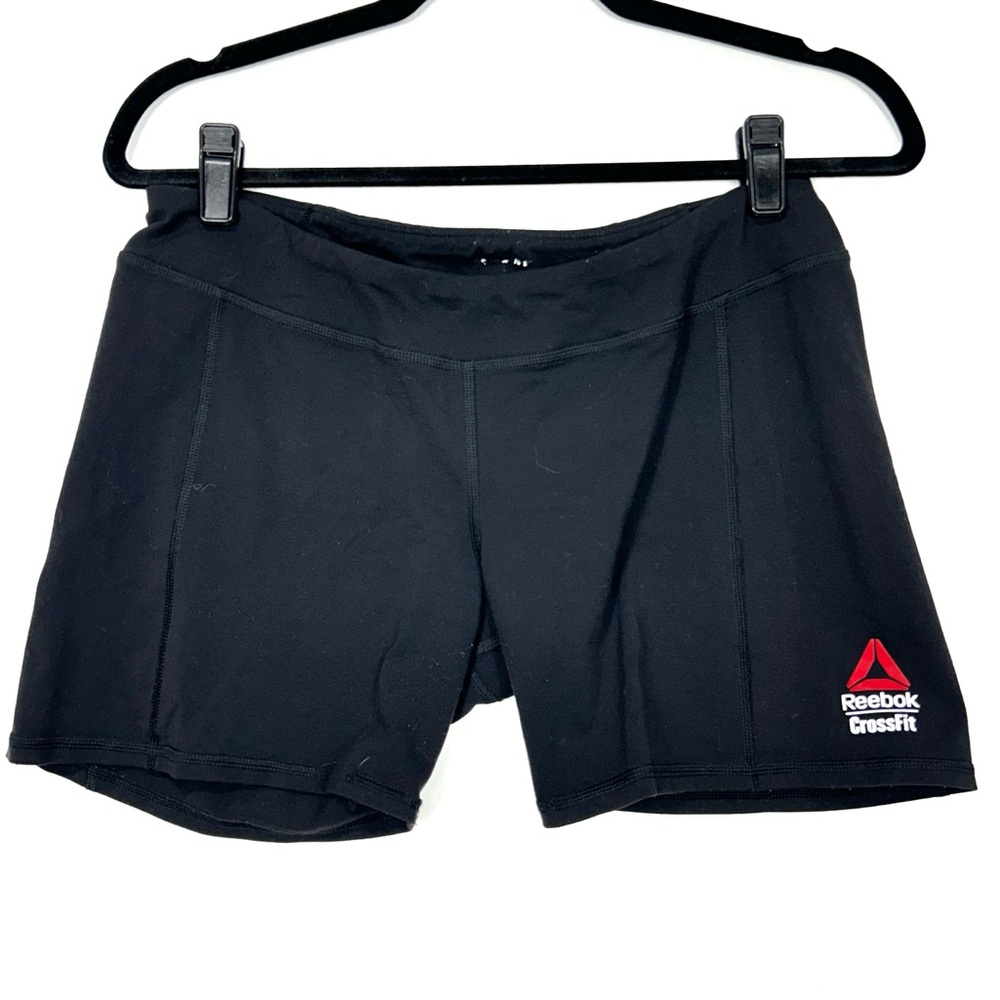 Reebok Black CrossFit Women's Athletic Shorts with Red Logo